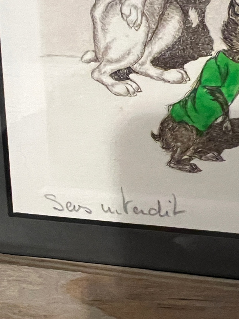 Boris O Klein (1893-1985) - "Dirty Dogs of Paris" framed signed embossed print - Picture 2 of 9